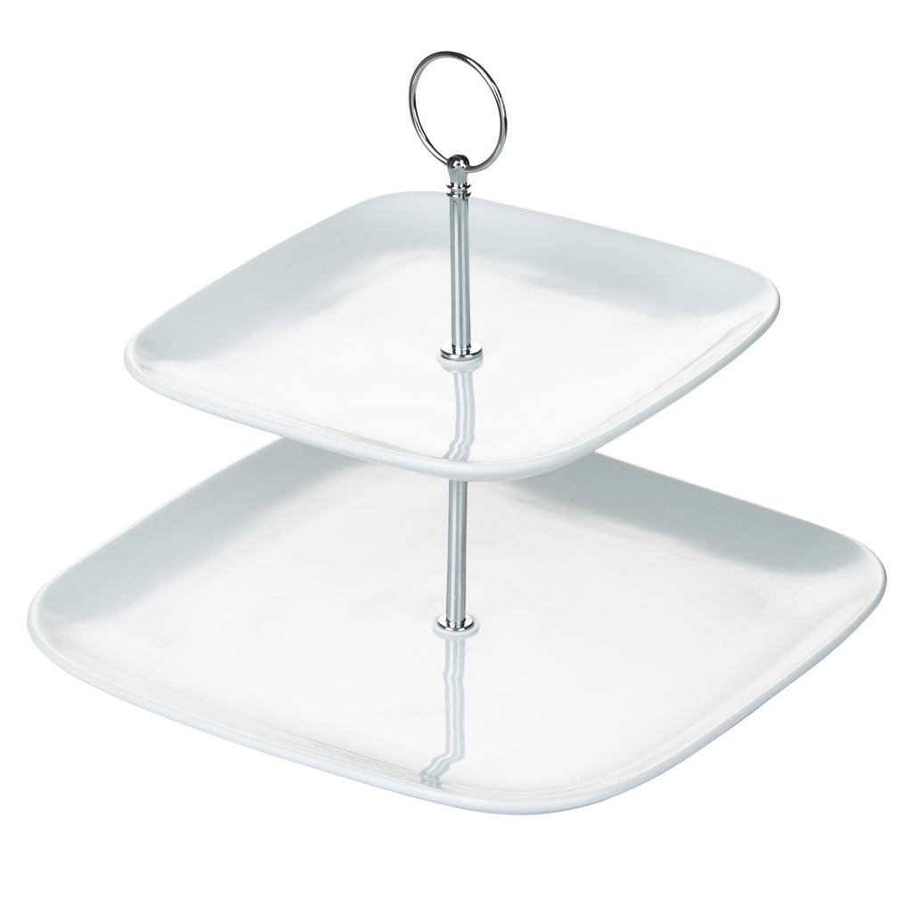 Waterside Two Tier Square Cake Stand