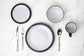 Camden Black Stoneware Dinnerware Set, 16 Pieces