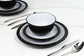 Camden Black Stoneware Dinnerware Set, 16 Pieces