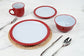 Camden Red Xmas Stoneware Dinnerware Set, 16 Pieces
