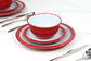 Camden Red Xmas Stoneware Dinnerware Set, 16 Pieces