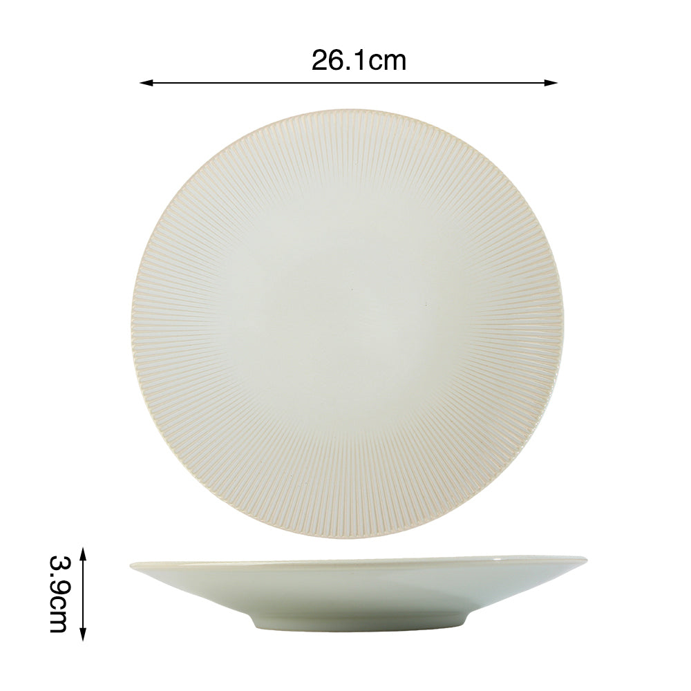 *** SPECIAL OFFER *** Waterside 16pc Reactive Glaze Cream Stoneware Dinner Set