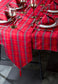 10pc Tartan Jacquard Table Linen Set