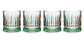 Multi-Colour Design Christmas Glass Tumblers, 4 Pieces