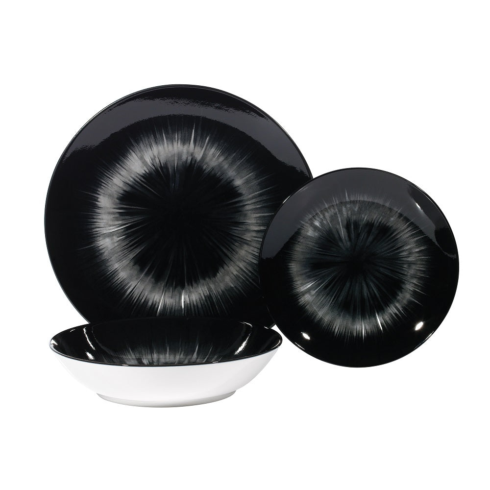 Waterside 12pc Black Star Dinner Set