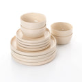 Waterside 12pc Classic Cream Lipped Stoneware Dinner Set