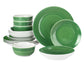 Spinwash Green Porcelain Dinnerware Set, 16 Pieces