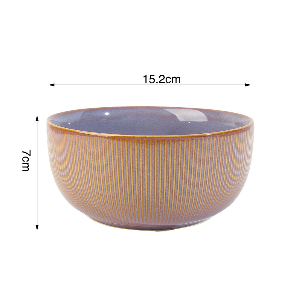 Reactive Glaze Purple Stoneware Dinner Set, 16 Pieces