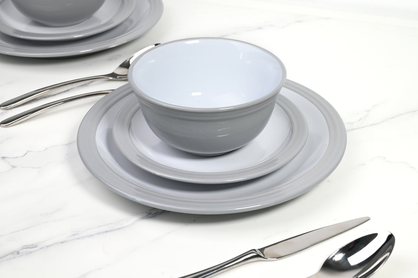 Camden Grey Stoneware Dinnerware Set, 16 Pieces