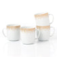 GOLD Sparkle Christmas Porcelain Mug Set, 4 Pieces