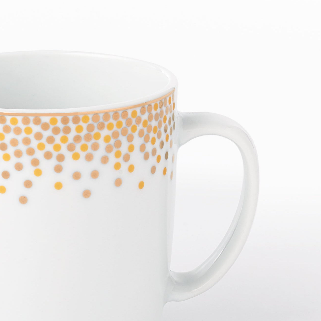 Waterside 4pk GOLD Sparkle Porcelain Mug Set (video attached)