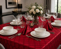 Waterside 9pc RED Geo Table Linen Set