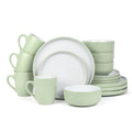 Waterside 16pc Green Pastel Stoneware Dinner Set (video attached)