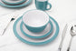 Camden Teal Stoneware Dinnerware Set, 16 Pieces