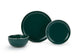 Waterside Emerald Green Stoneware Dinnerware Set, 12 Pieces
