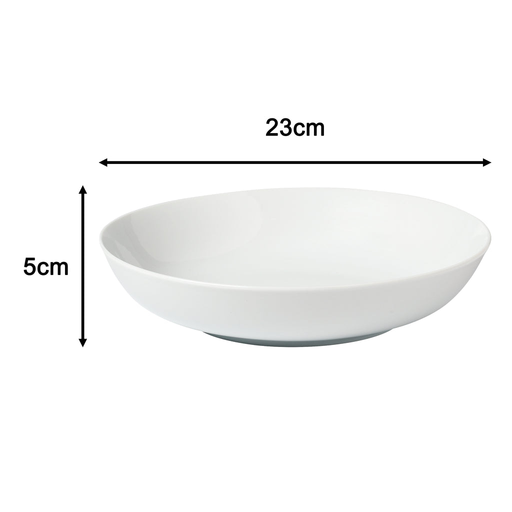 Waterside 6pk White Porcelain Pasta Bowl Set (video attached)