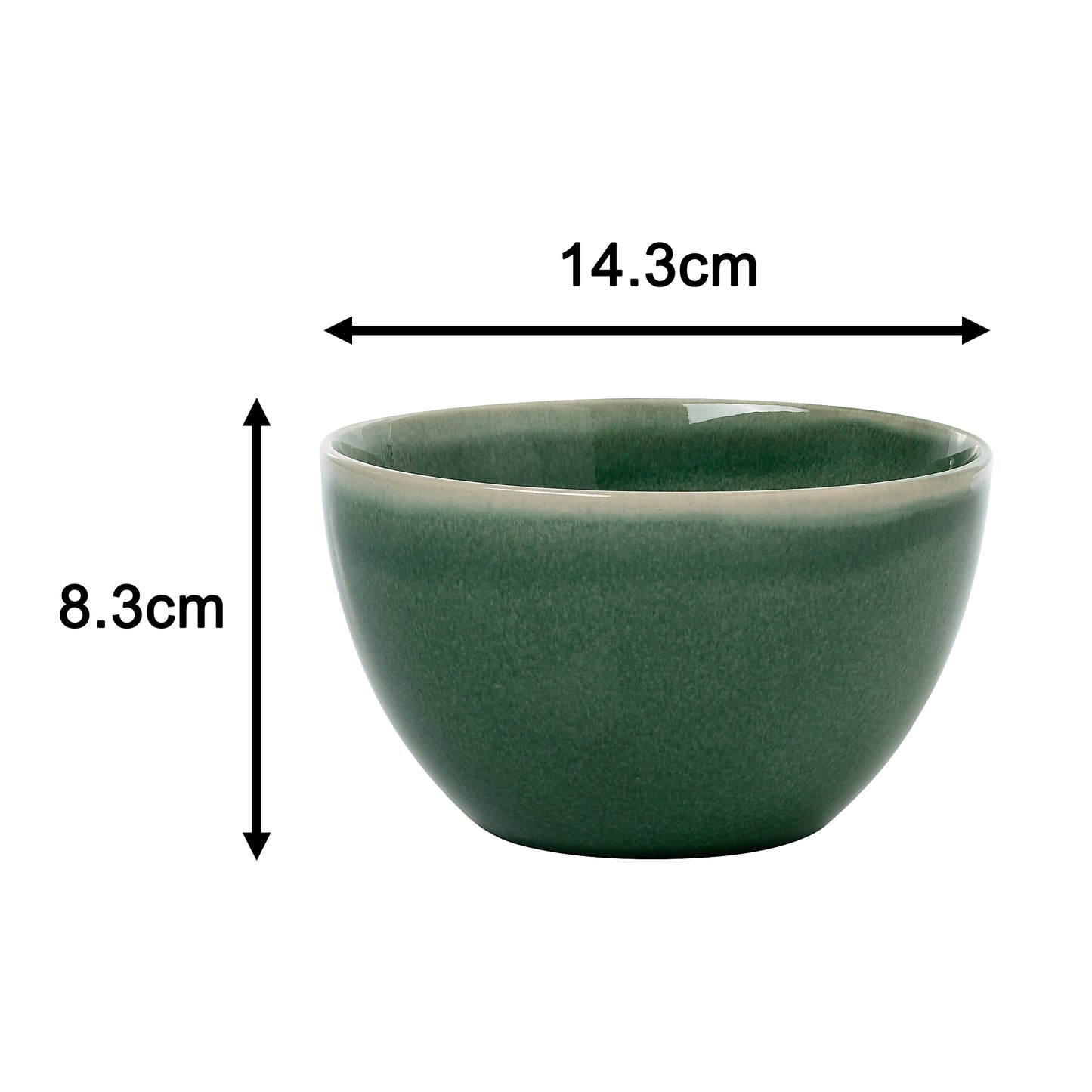 Green Reactive Glaze Stoneware Dinnerware Set, 12 Pieces