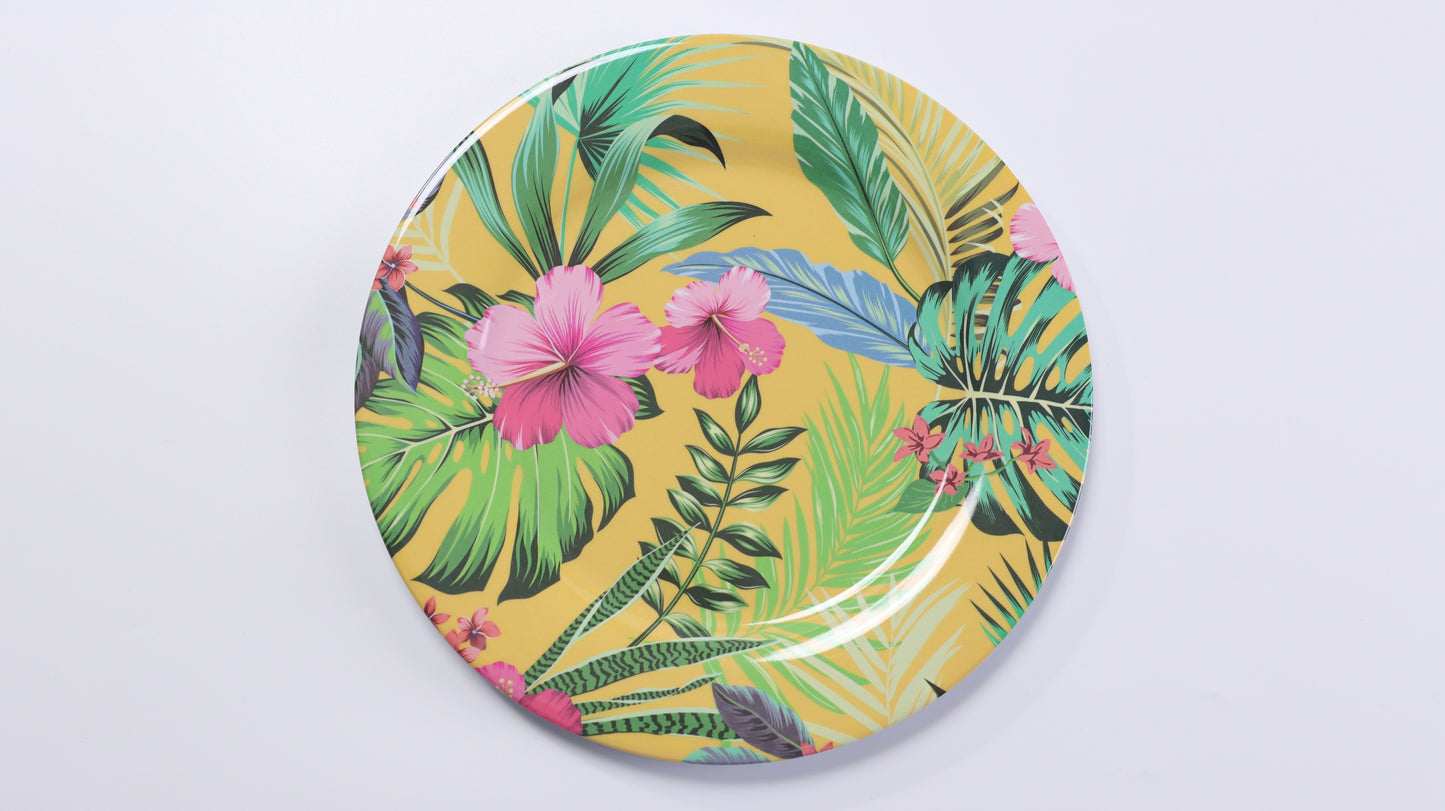 12pc Melamine Hawaiian-(Strong Plastic)