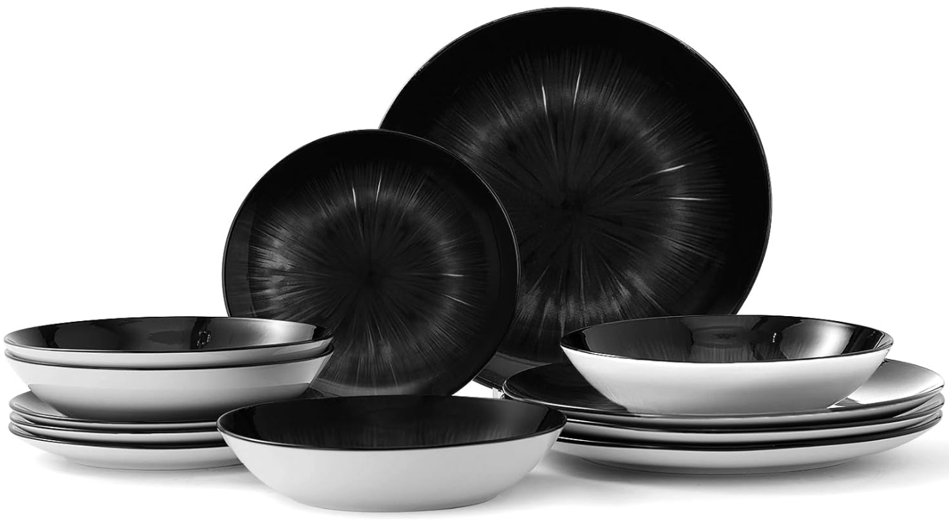 Waterside 12pc Black Star Dinner Set