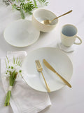 *** REACTIVE GLAZE OFFER *** Waterside 16pc Reactive Glaze Cream Stoneware Dinner Set