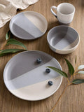 Waterside 16pc Dipped 3tone Stoneware Dinnerware Set