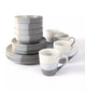 Dipped 3tone Stoneware Dinnerware Set, 16 Pieces