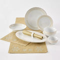 50pc Waterside GOLD Radiance Porcelain Dinnerware Set (video attached)