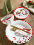Nordic Gnome Porcelain Dinner Set, 12 Pieces