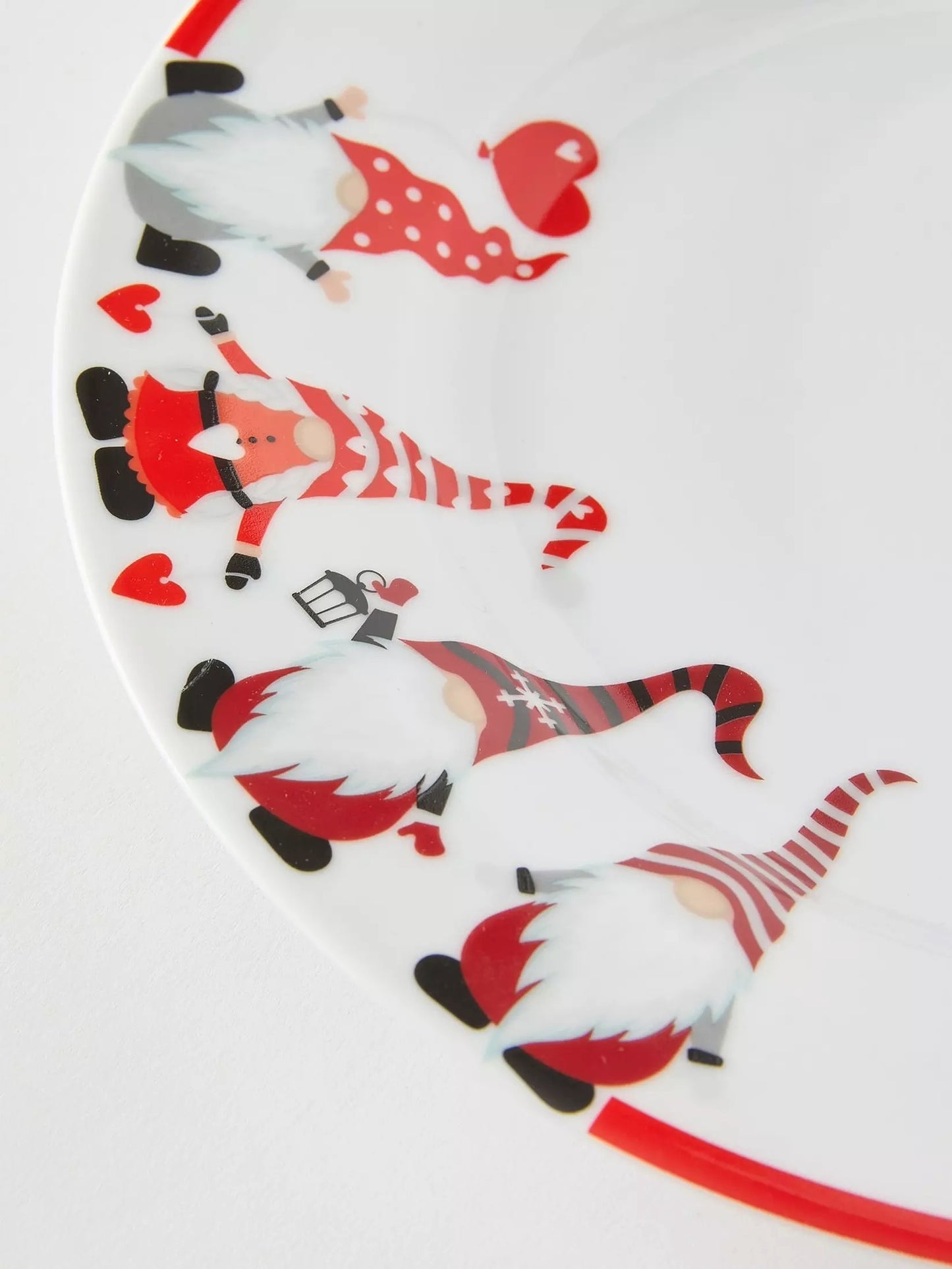 Nordic Gnome Porcelain Dinner Set, 12 Pieces