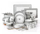 *** BLACK FRIDAY SPECIAL *** Grey Heart Combination Tableware Set; Porcelain, Placemats and Cutlery, 80 Pieces