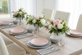 Waterside 24pc Spinwash Pink & Grey Porcelain Dinnerware Set