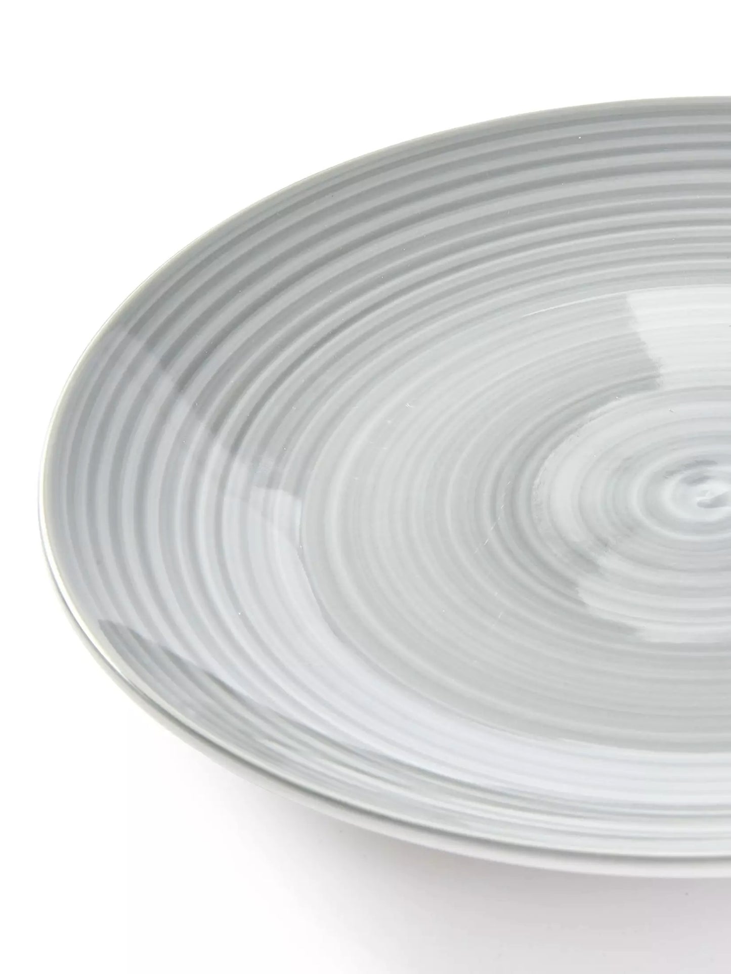 Spinwash Pink & Grey Porcelain Dinnerware Set, 24 Pieces