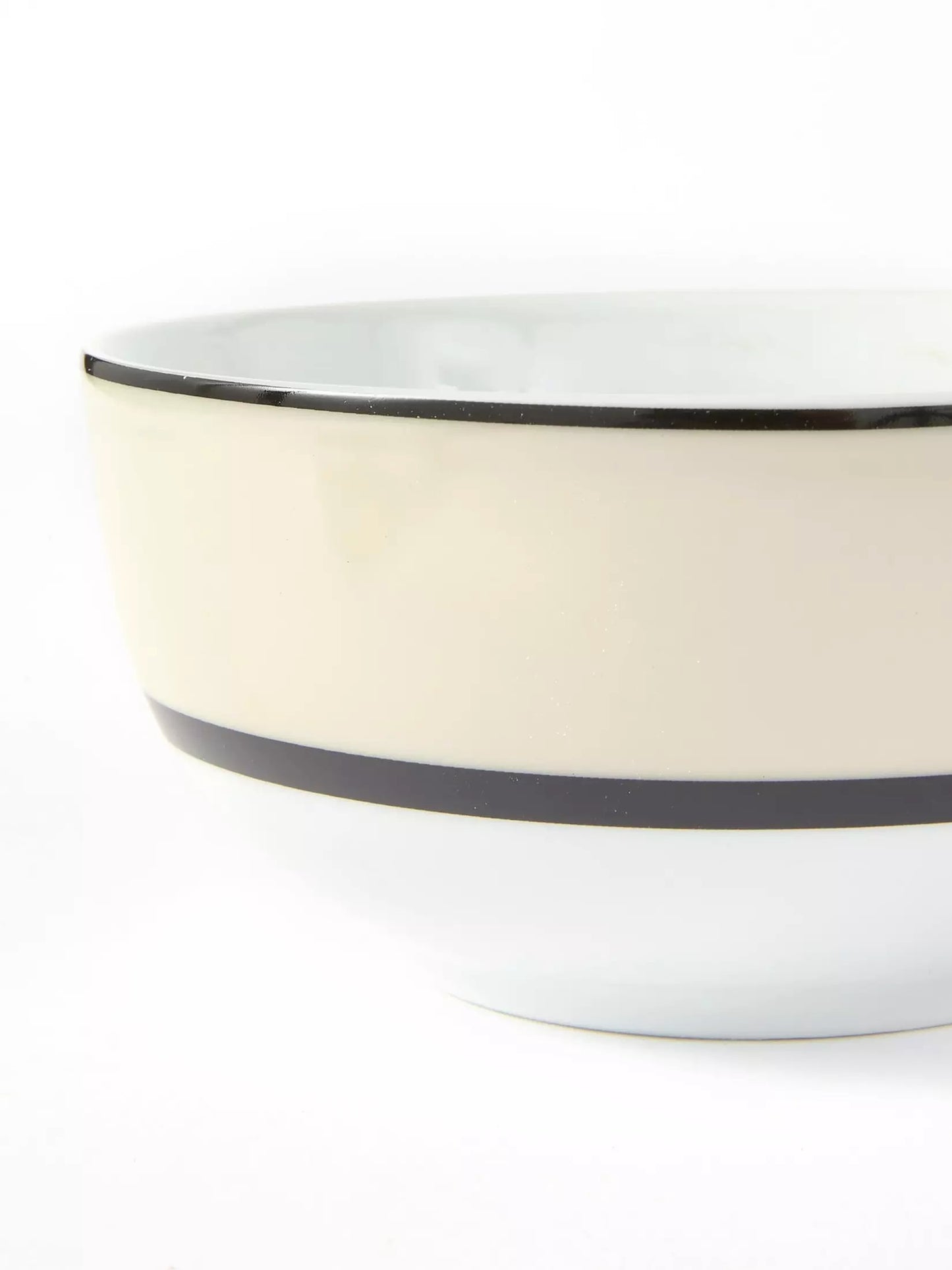 York Cream Band Christmas Porcelain Dinnerware Set, 12 Pieces