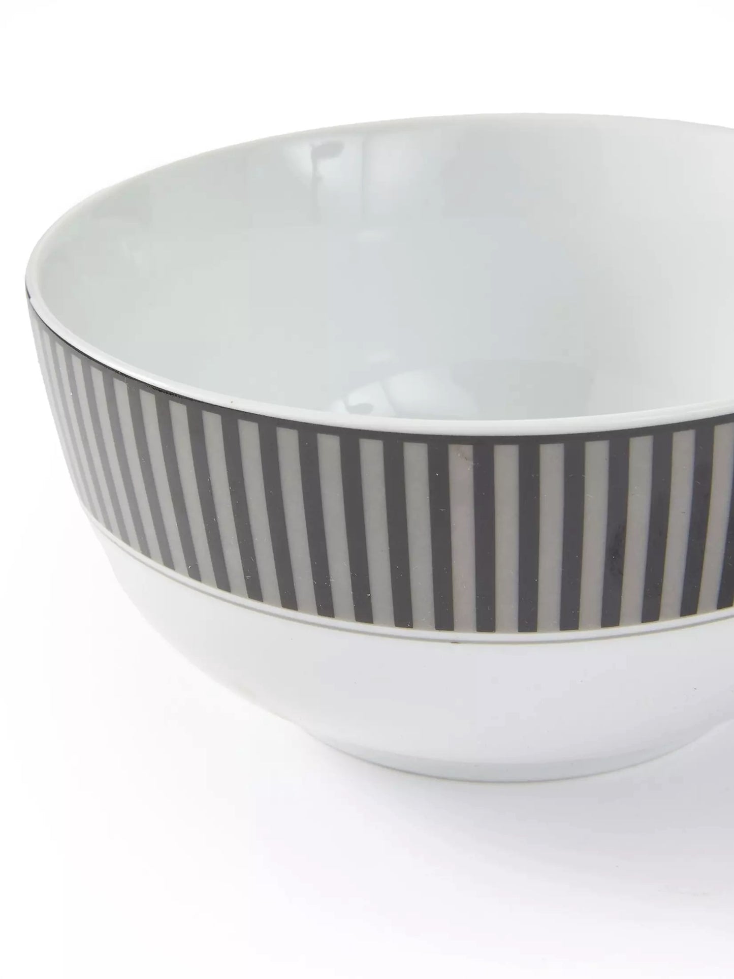 Belmont Black Stripe Porcelain Dinnerware Set, 12 Pieces