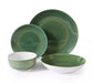 Spinwash Green Porcelain Dinnerware Set, 16 Pieces