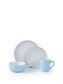Blue Pastel Stoneware Dinner Set, 16 Pieces