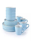 Blue Pastel Stoneware Dinner Set, 16 Pieces