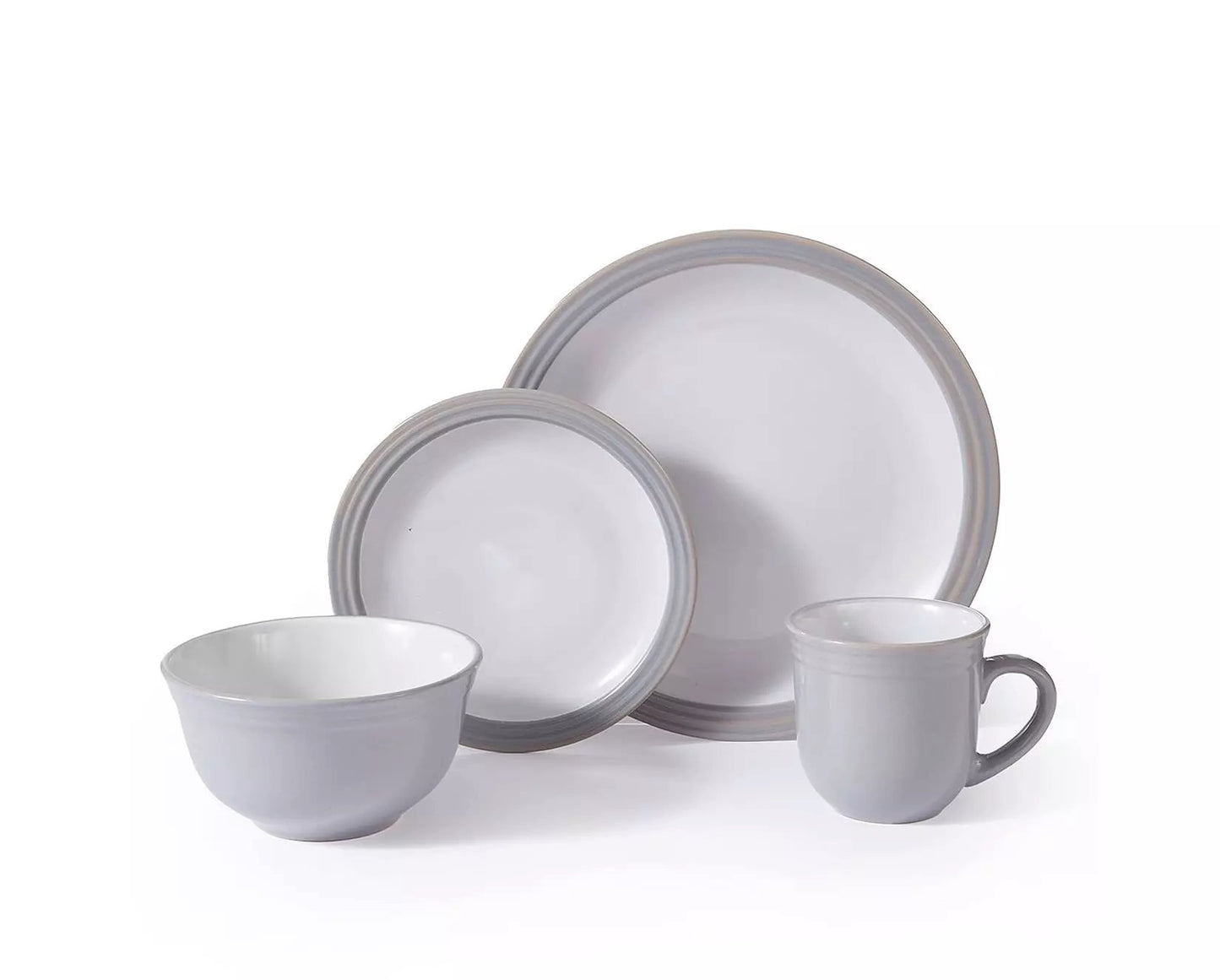 Camden Grey Stoneware Dinnerware Set, 16 Pieces