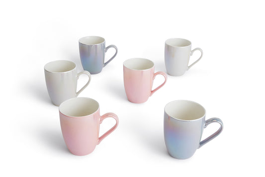 6pc Pearlescent Mug Set
