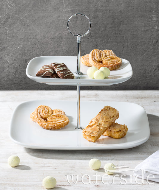 Two Tier Square Cake Stand