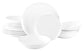 Waterside White Coupe Porcelain Dinnerware Set, 18 Pieces