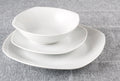 Waterside 18pc White Square Porcelain Dinner Set (video attached)