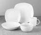 White Square & Coupe Mix&Match Porcelain Dinnerware Set, 30 Pieces