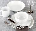 Waterside White Square & Coupe Mix&Match Porcelain Dinnerware Set, 30 Pieces