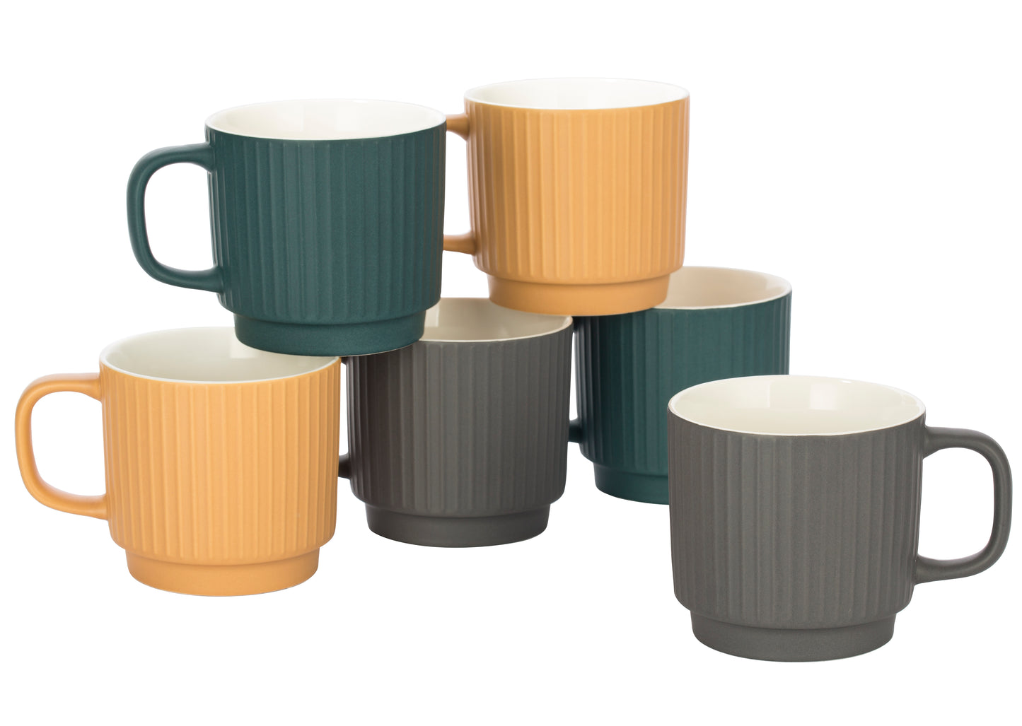 6pc Sanctuary Textured Mugs