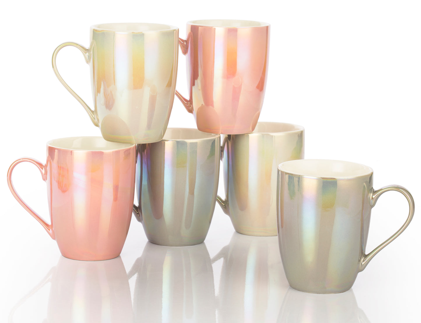 6pc Pearlescent Mug Set