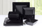 12Pc Soho Black Square Dinner Set
