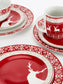Nordic Reindeer Porcelain Dinner Set, 16 Pieces