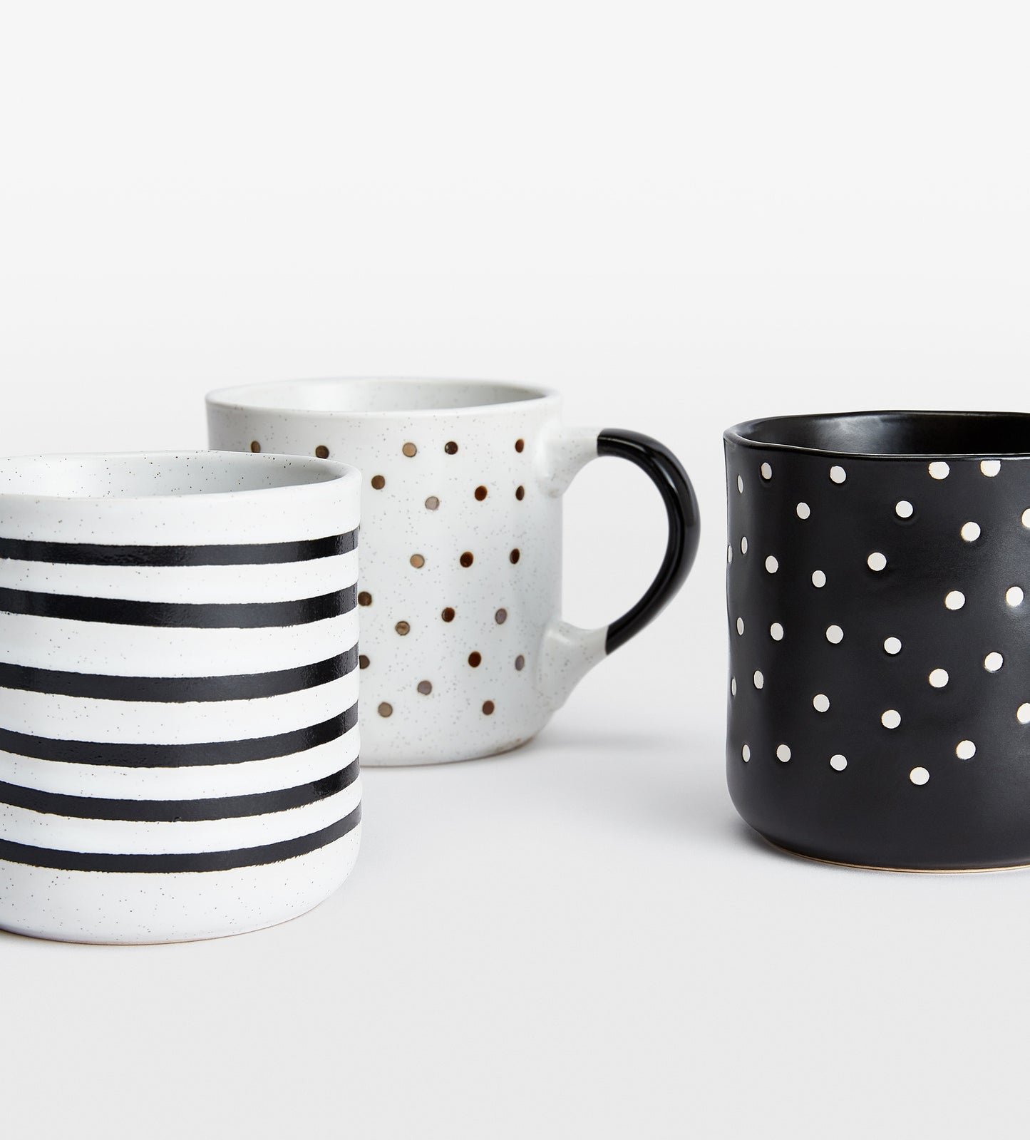 6pc Stripe & Spots Mugs