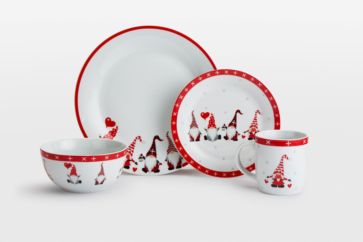 16pc Folksy Gnome Dinner Set
